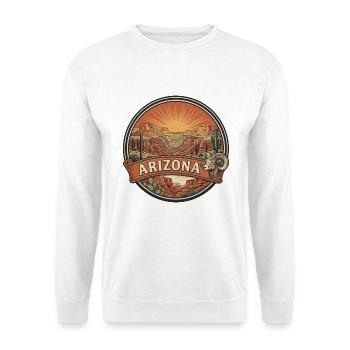 Arizona Grand Canyon Wüstenreise-Souvenir - Unisex Pullover - Weiß - Vorne - Alina (178cm) & Michal (187cm)
