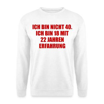 Jung mit Erfahrung - Unisex Pullover - Weiß - Vorne - Alina (178cm) & Michal (187cm)