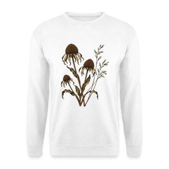Herbst-Sonnenkohl-Samenköpfe - Unisex Pullover - Weiß - Vorne - Alina (178cm) & Michal (187cm)