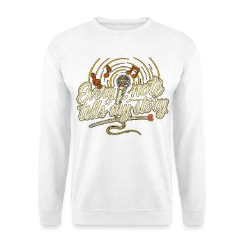 Vocalist Every Note Tells My Story Choir Singer - Unisex Pullover - Weiß - Vorne - Alina (178cm) & Michal (187cm)