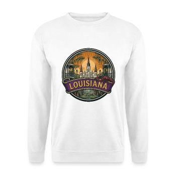 Louisiana New Orleans Bayou Reisesouvenir - Unisex Pullover - Weiß - Vorne - Alina (178cm) & Michal (187cm)
