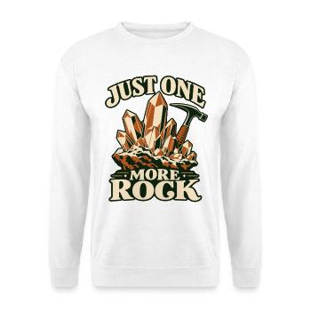 Just One More Rock Geologie Rockhounding - Unisex Pullover - Weiß - Vorne - Alina (178cm) & Michal (187cm)
