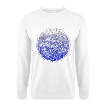 Geister des Wassers, Finnische Folklore - Unisex Pullover - Weiß - Vorne - Alina (178cm) & Michal (187cm)
