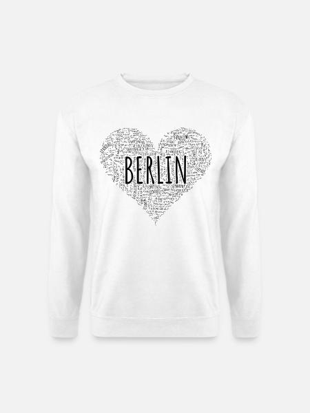 Berlin Herz aus U- und S-Bahnhöfen - Unisex Pullover - Weiß