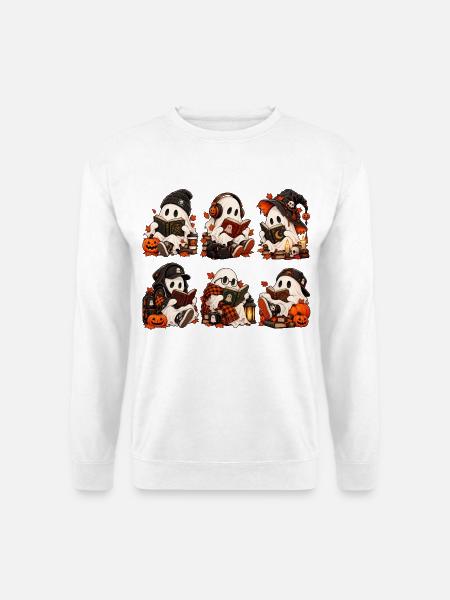 Cute Ghost - Unisex Pullover - Weiß