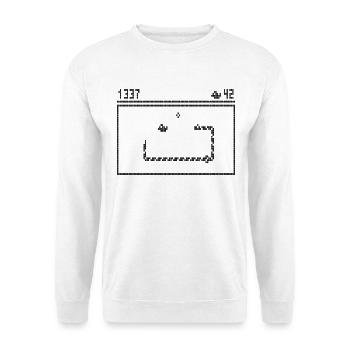 Snake Retro - Unisex Pullover - Weiß - Vorne - Alina (178cm) & Michal (187cm)