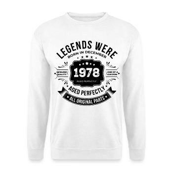 Dezember 1978 - Unisex Pullover - Weiß - Vorne - Alina (178cm) & Michal (187cm)