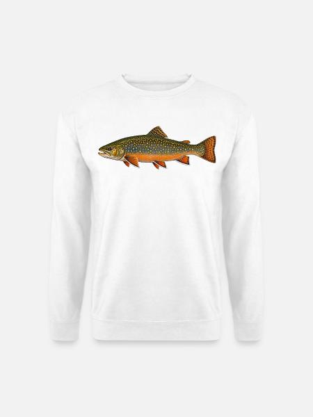 Bachforelle in Herbstfarben - Unisex Pullover - Weiß