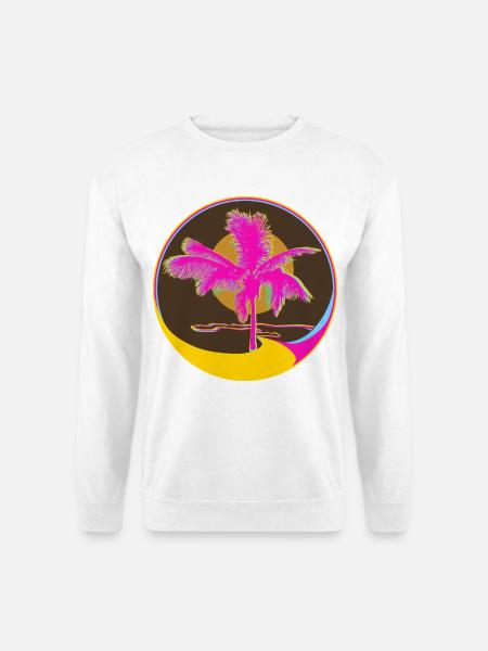 Sommer-Strand und Gute Laune - Unisex Pullover - Weiß