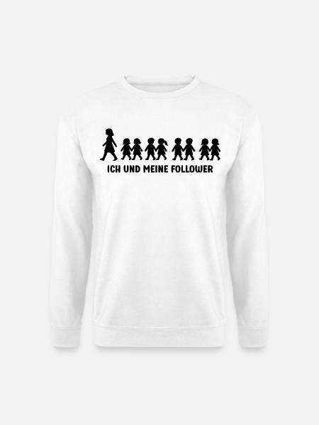 Ich und meine Follower lustige Erzieherin Sprüche - Unisex Pullover - Weiß