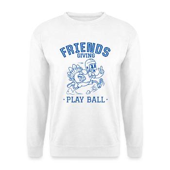 Freunde geben Ballspiel - Unisex Pullover - Weiß - Vorne - Alina (178cm) & Michal (187cm)