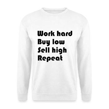 Investor Methode - Unisex Pullover - Weiß - Vorne - Alina (178cm) & Michal (187cm)