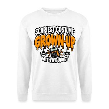 Günstiges Grusel-Kostüm Erwachsener - Unisex Pullover - Weiß - Vorne - Alina (178cm) & Michal (187cm)