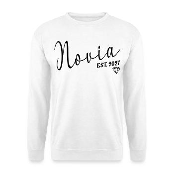 Spanische Braut 2027 - Unisex Pullover - Weiß - Vorne - Alina (178cm) & Michal (187cm)
