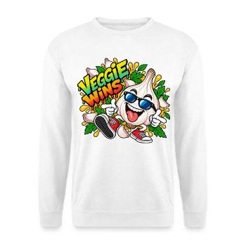 Cooles Radieschen - Unisex Pullover - Weiß - Vorne - Alina (178cm) & Michal (187cm)