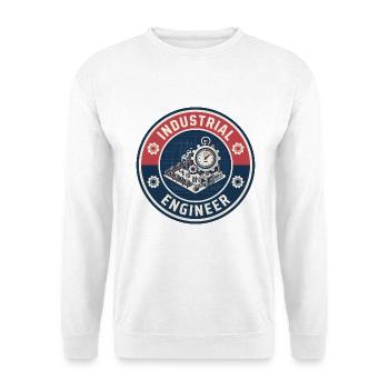 Stoppuhr-Deckdecke des Vintage Industrial Engineer Factory - Unisex Pullover - Weiß - Vorne - Alina (178cm) & Michal (187cm)