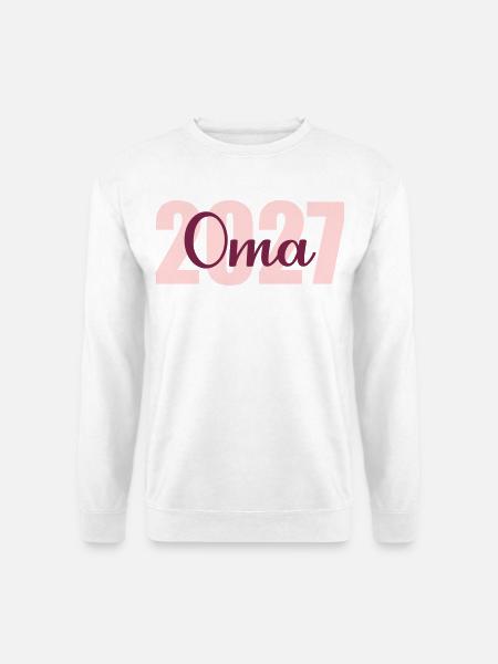 Baby verkünden, Oma 2027 - Unisex Pullover - Weiß