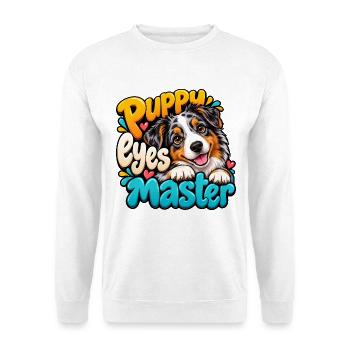 Australian Shepherd - Unisex Pullover - Weiß - Vorne - Alina (178cm) & Michal (187cm)