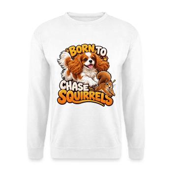 Kavallerier King Charles Spaniel - Unisex Pullover - Weiß - Vorne - Alina (178cm) & Michal (187cm)