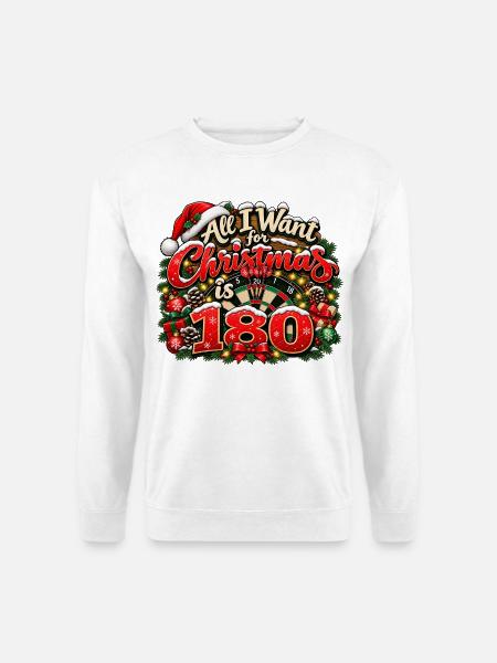 Weihnachten Dart 180 weihnachtliches Dart Motiv  - Unisex Pullover - Weiß