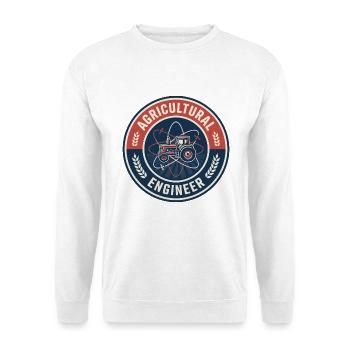 Veteranen-Agraringenieur-Traktorenabzeichen - Unisex Pullover - Weiß - Vorne - Alina (178cm) & Michal (187cm)