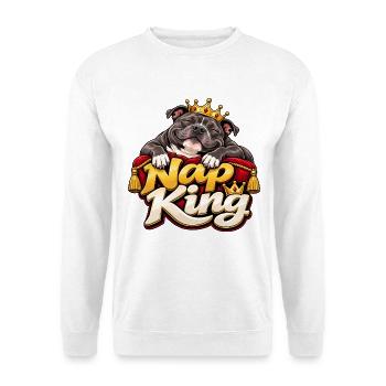 Staffordshire Bull Terrier - Unisex Pullover - Weiß - Vorne - Alina (178cm) & Michal (187cm)