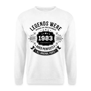 Dezember 1983 - Unisex Pullover - Weiß - Vorne - Alina (178cm) & Michal (187cm)