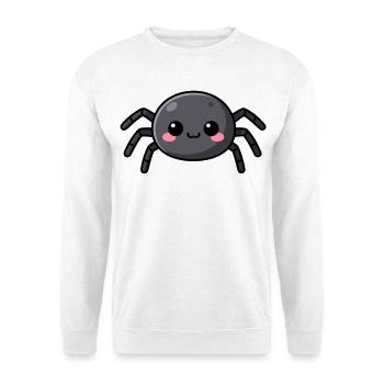 Niedliche Kawaii Halloween Spinne Geschenk Kinder  - Unisex Pullover - Weiß - Vorne - Alina (178cm) & Michal (187cm)