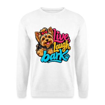 Yorkshire Terrier - Unisex Pullover - Weiß - Vorne - Alina (178cm) & Michal (187cm)
