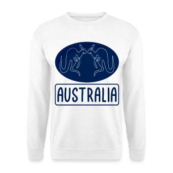 Australia Kangaroo - Unisex Pullover - Weiß - Vorne - Alina (178cm) & Michal (187cm)