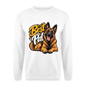 Belgischer Schäferhund - Unisex Pullover - Weiß - Vorne - Alina (178cm) & Michal (187cm)