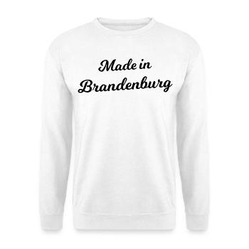Brandenburg und Berlin - Unisex Pullover - Weiß - Vorne - Alina (178cm) & Michal (187cm)