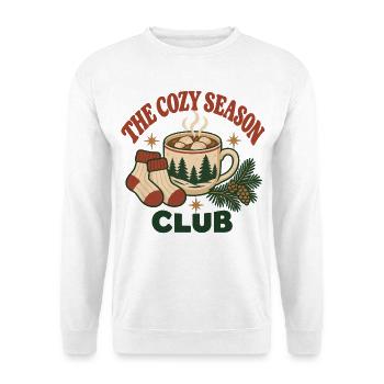 The Cozy Season Club - Unisex Pullover - Weiß - Vorne - Alina (178cm) & Michal (187cm)