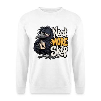 Krähe - Unisex Pullover - Weiß - Vorne - Alina (178cm) & Michal (187cm)
