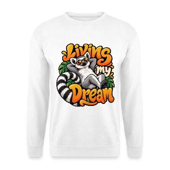 Lemur - Unisex Pullover - Weiß - Vorne - Alina (178cm) & Michal (187cm)