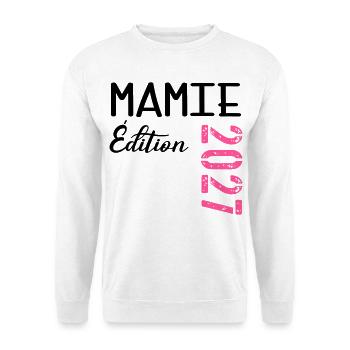 Baby Oma 2027 - Unisex Pullover - Weiß - Vorne - Alina (178cm) & Michal (187cm)