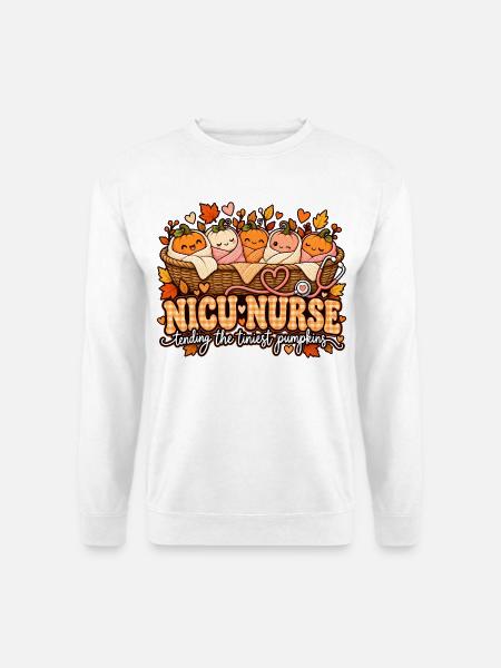 NICU-Nurse: Die kleinsten Kürbchen - Unisex Pullover - Weiß