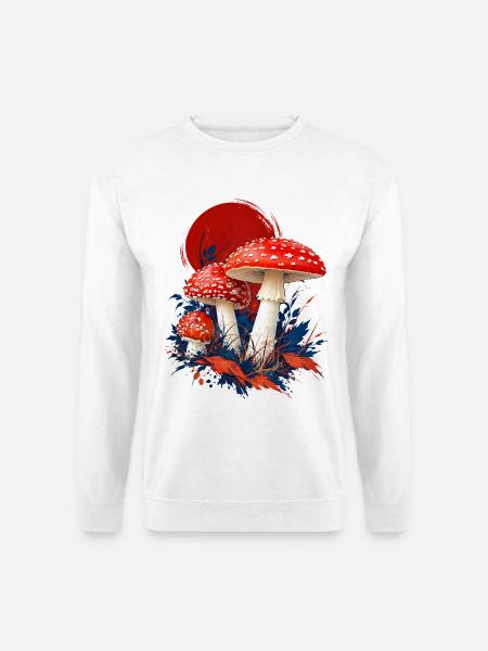 Fly Agaric Rotes Sonnenhemd - Unisex Pullover - Weiß