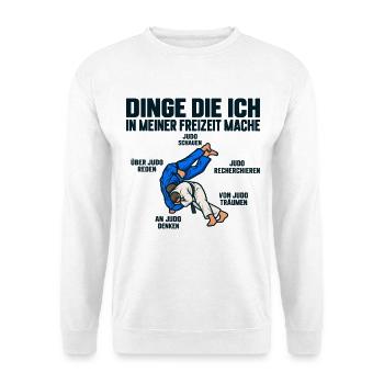  JUDO - Unisex Pullover - Weiß - Vorne - Alina (178cm) & Michal (187cm)