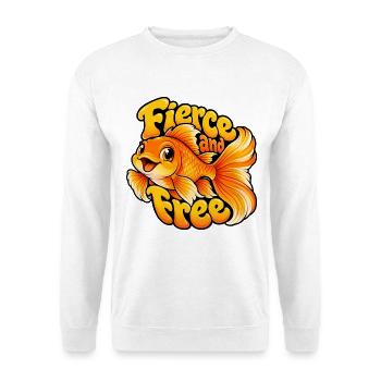 Goldfische - Unisex Pullover - Weiß - Vorne - Alina (178cm) & Michal (187cm)
