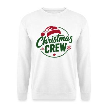 Weihnachts Crew Logo - Unisex Pullover - Weiß - Vorne - Alina (178cm) & Michal (187cm)