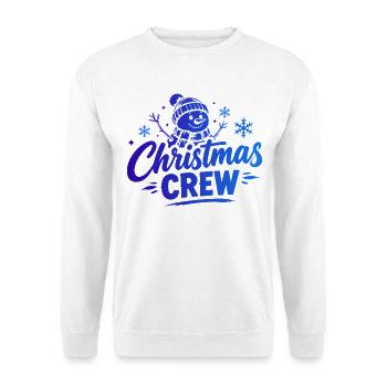 Christmas Crew Schneemann - Unisex Pullover - Weiß - Vorne - Alina (178cm) & Michal (187cm)