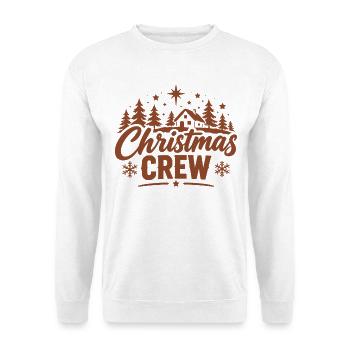Rustikale Weihnachts Crew - Unisex Pullover - Weiß - Vorne - Alina (178cm) & Michal (187cm)