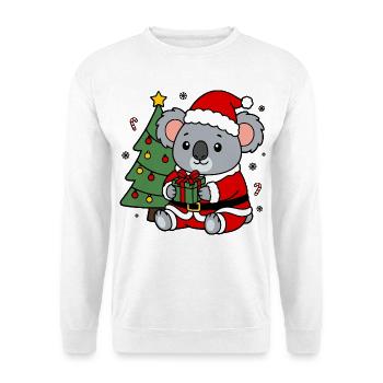 Süßes Kawaii-Koala-Weihnachts-Weihnachtsgeschenk - Unisex Pullover - Weiß - Vorne - Alina (178cm) & Michal (187cm)