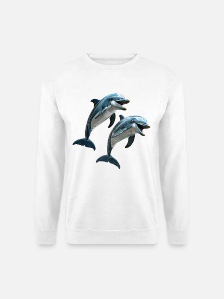 Delfine - Unisex Pullover - Weiß