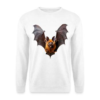 Fledermaus - Unisex Pullover - Weiß - Vorne - Alina (178cm) & Michal (187cm)