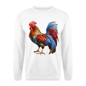 Hahn - Unisex Pullover - Weiß - Vorne - Alina (178cm) & Michal (187cm)