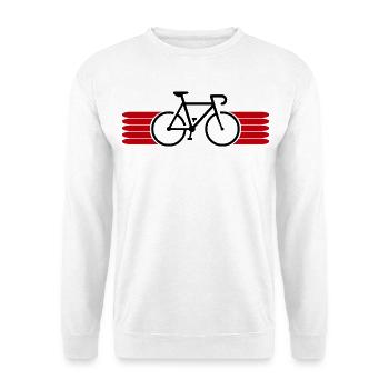 Fahrrad fahren Bike Fahrradfahrer Fahrradfahrerin - Unisex Pullover - Weiß - Vorne - Alina (178cm) & Michal (187cm)