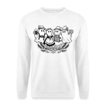 Bayerische Geister - Unisex Pullover - Weiß - Vorne - Alina (178cm) & Michal (187cm)