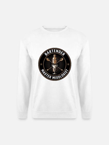 Barkeeper-Meister-Mixologe-Shaker-Abzeichen-Geschenk - Unisex Pullover - Weiß